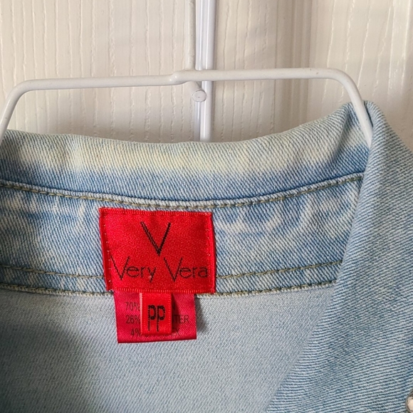 Vera Vera Jean jacket light wash size PP - Picture 6 of 8